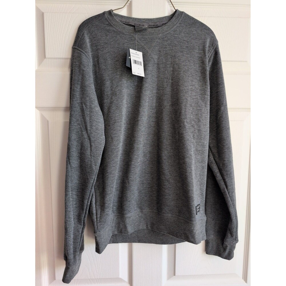 Eddie Bauer Men's Lounge Long Sleeve Soft Fashion Pullover Hoodie Gray Small